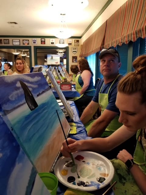 paint night at a pizza place!