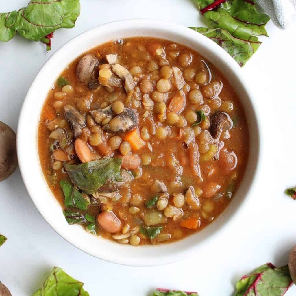 recipes for families: Crockpot Vegetable Soup with lentils