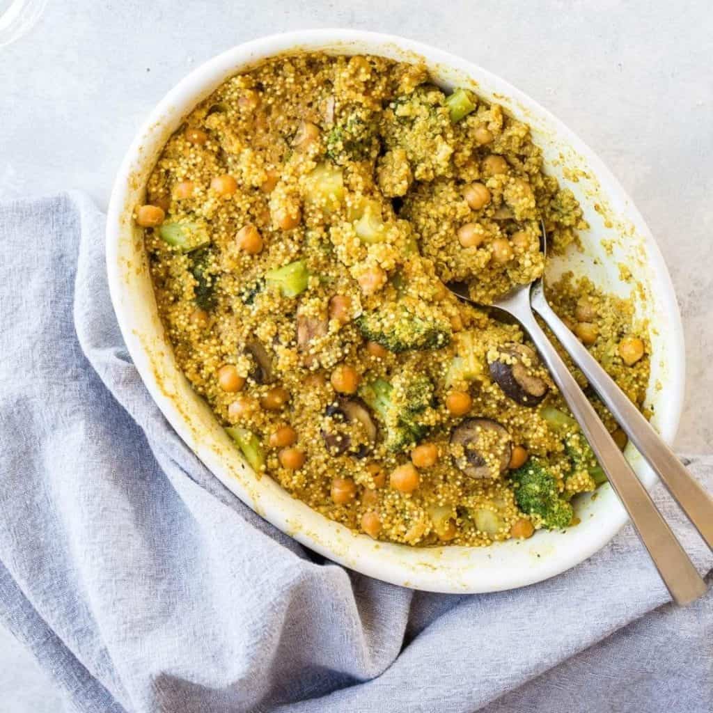Recipes for Families Curried Coconut quinoa bake