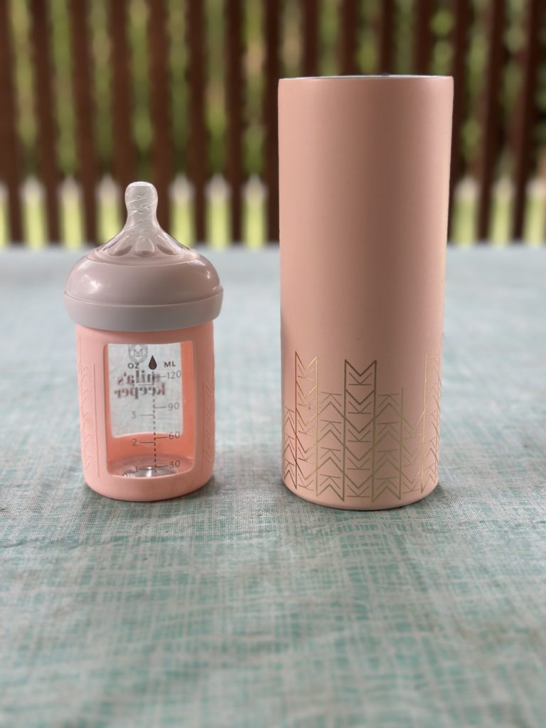 Mila's Keeper container and bottle with nipple